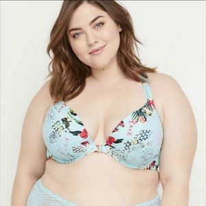 Cacique Tropical Floral Plunge Bra
